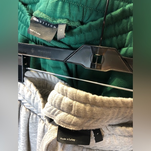 ASOS Design voluminous Leg 2 Green & grey Large pants - Picture 7 of 9